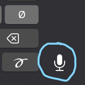 Mikrofon ikon, der bruges når man vil indtale beskeder