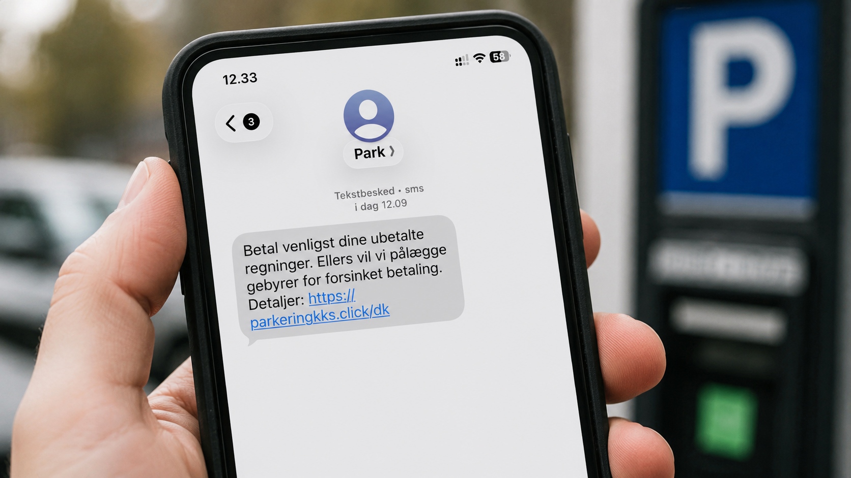 Advarsel Falsk Parkeringsb de P Sms Rammer Danskere